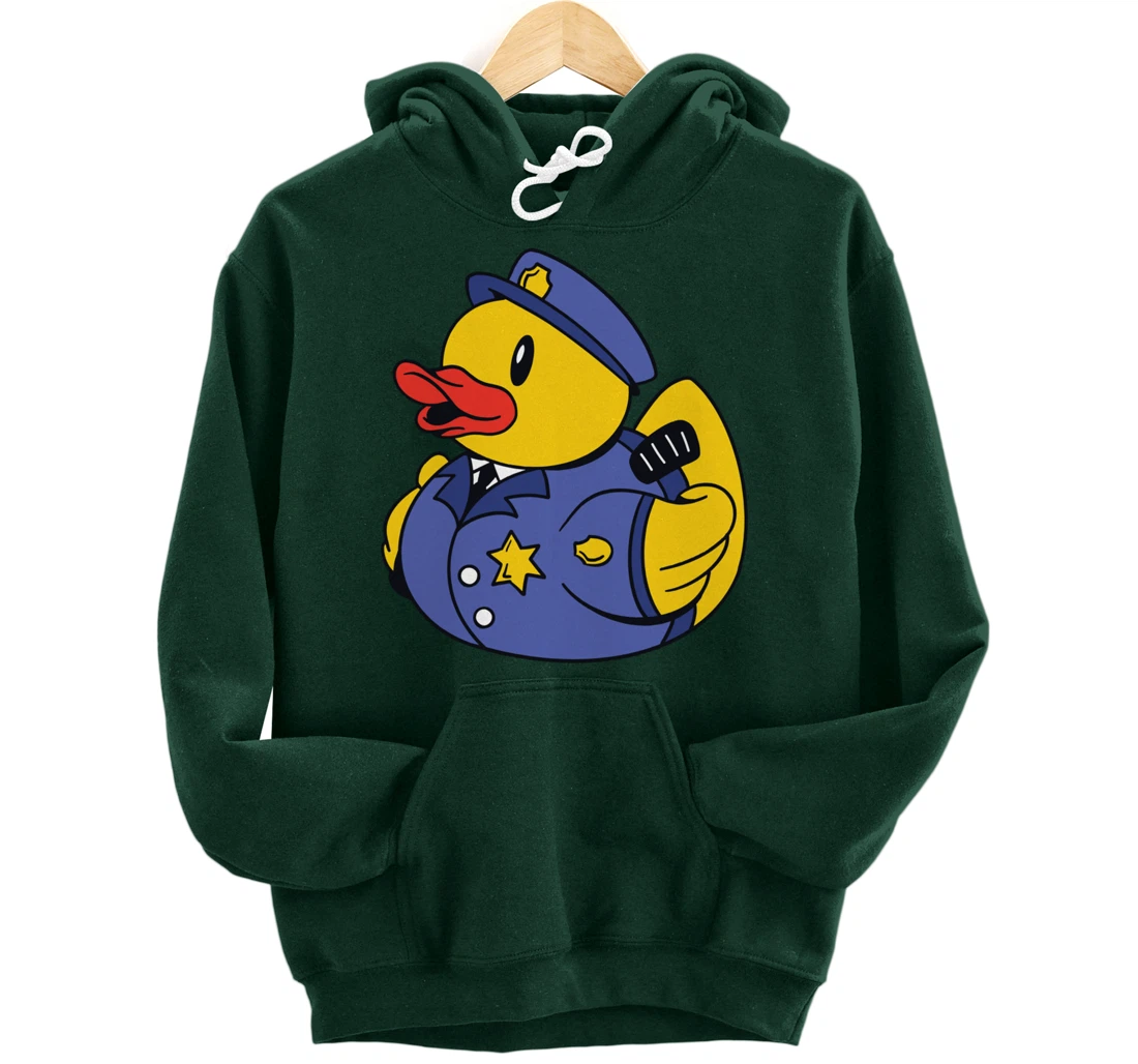Funny Police Duck - Squeaky Duck Police and Detective Pullover Hoodie