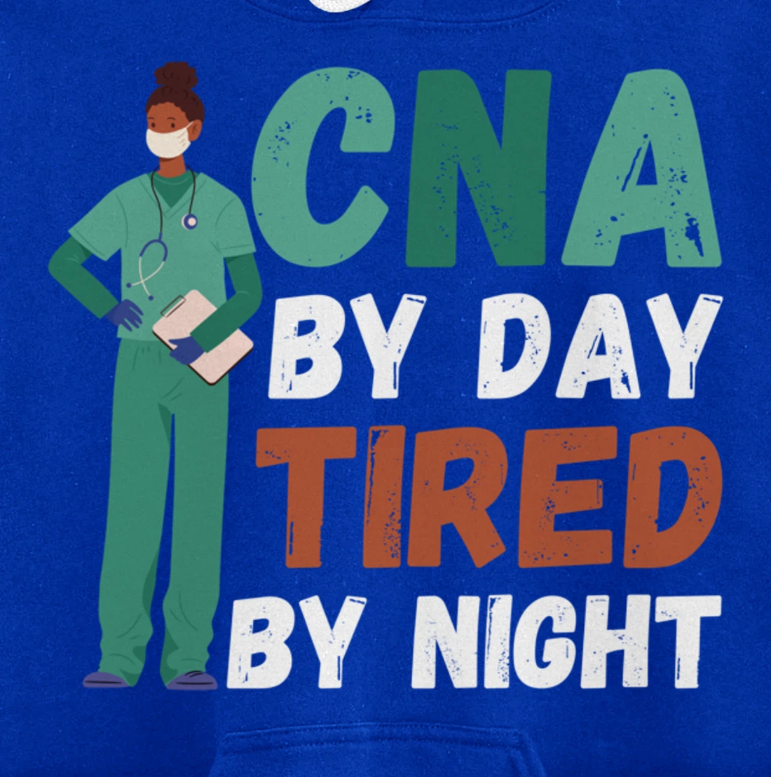 Funny And Cute CNA "Tired By Night"- CNA Nurse Pullover Hoodie
