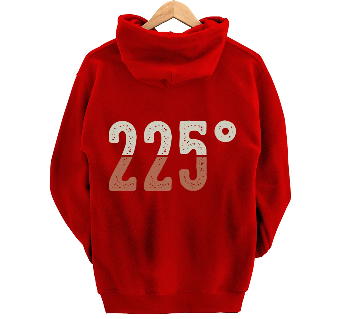 Funny Barbecue 225° Graphic Women and Men Meat Smoking BBQ Pullover Hoodie