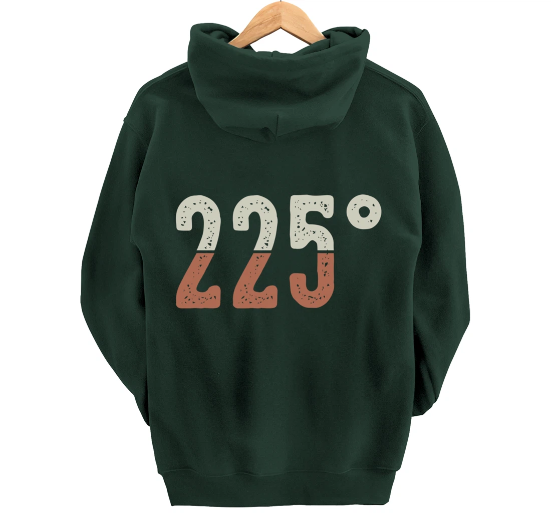 Funny Barbecue 225° Graphic Women and Men Meat Smoking BBQ Pullover Hoodie
