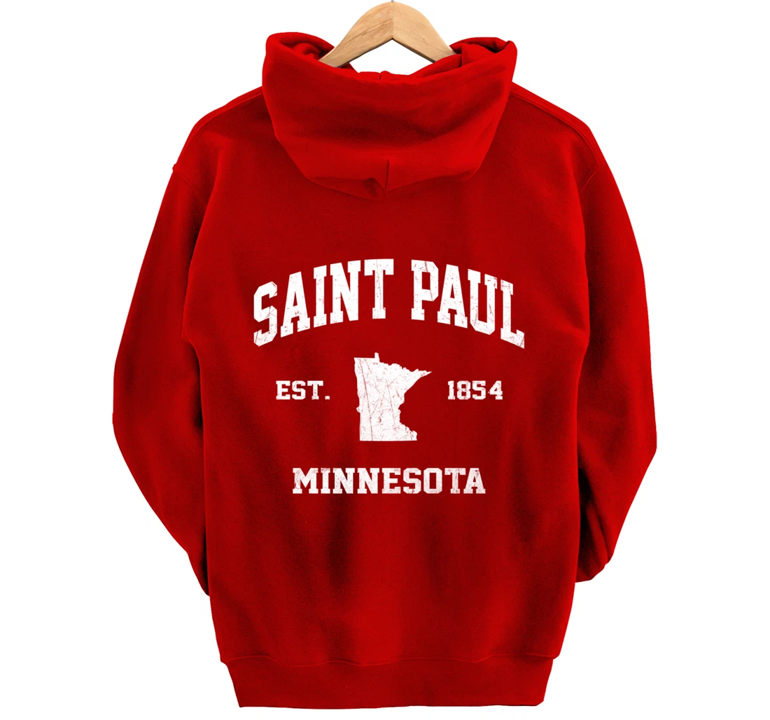 Saint Paul Minnesota MN vintage State Athletic Style Pullover Hoodie