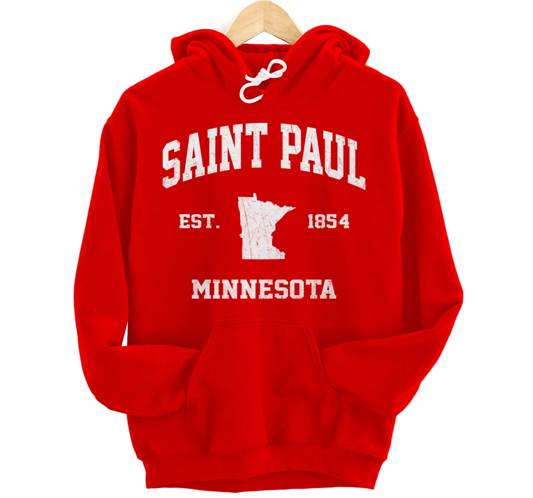 Saint Paul Minnesota MN vintage State Athletic Style Pullover Hoodie