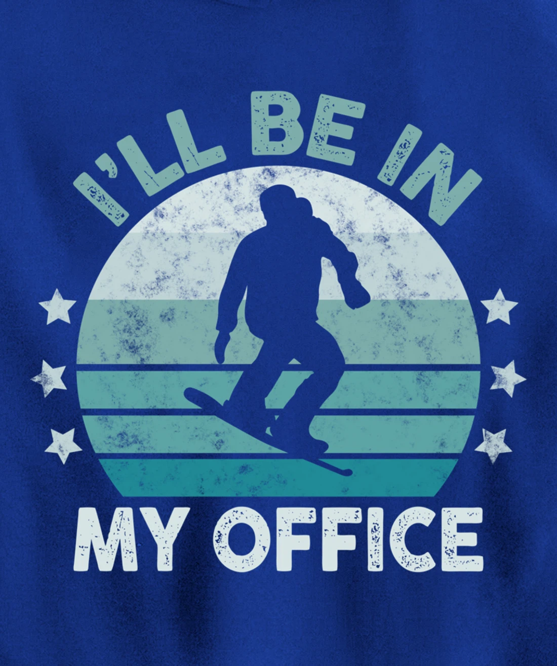 Snowboarding I’ll Be In My Office Winter Ice Sports Retro Pullover Hoodie