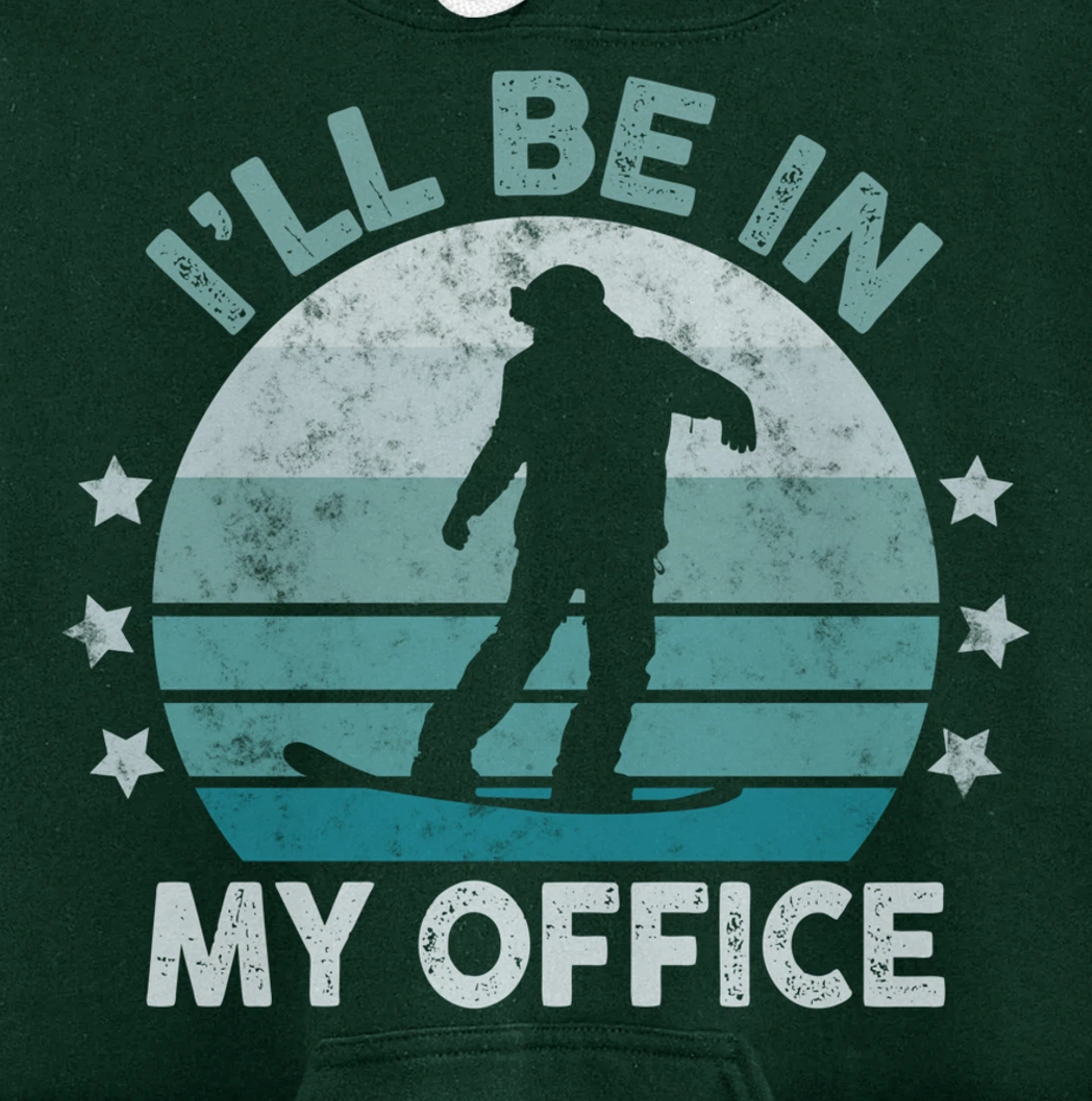 Snowboarding I’ll Be In My Office Winter Ice Sports Retro Pullover Hoodie