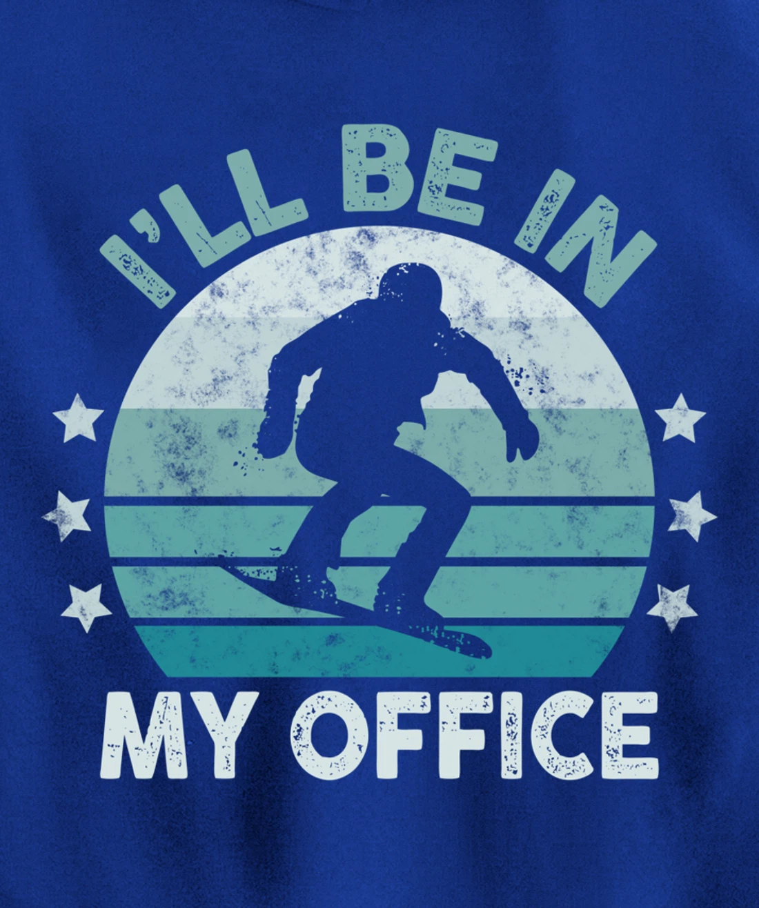 Snowboarding I’ll Be In My Office Winter Ice Sports Retro Pullover Hoodie