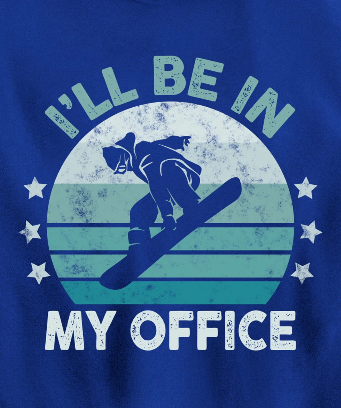 Snowboarding I’ll Be In My Office Winter Ice Sports Retro Pullover Hoodie