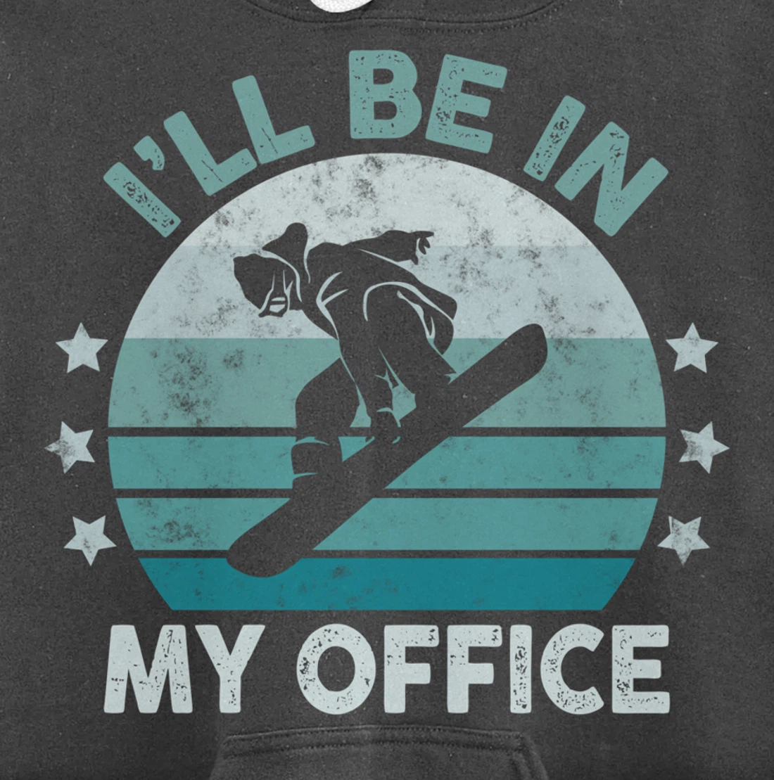 Snowboarding I’ll Be In My Office Winter Ice Sports Retro Pullover Hoodie