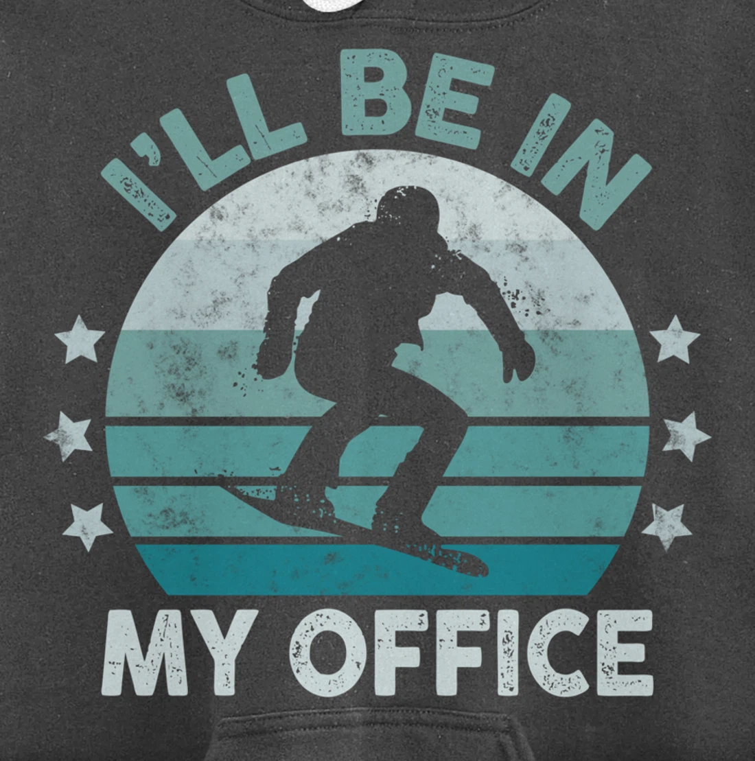 Snowboarding I’ll Be In My Office Winter Ice Sports Retro Pullover Hoodie