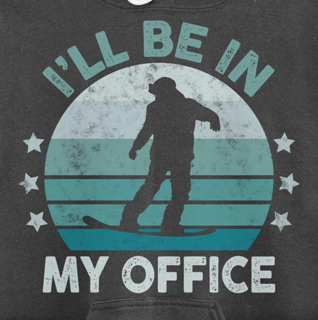 Snowboarding I’ll Be In My Office Winter Ice Sports Retro Pullover Hoodie