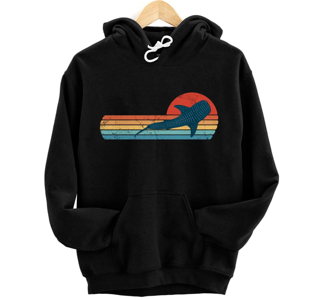Whale Shark Vintage Sunset Pullover Hoodie