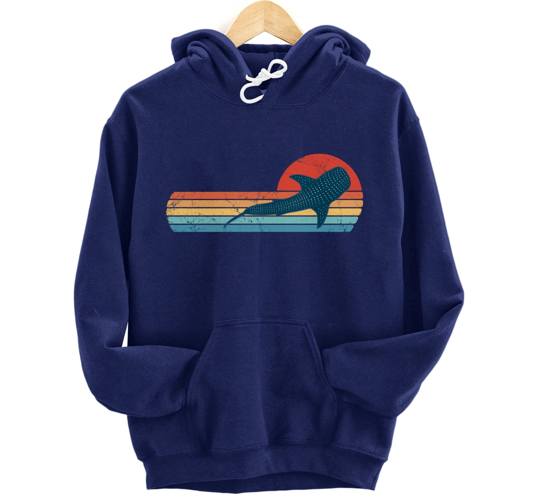 Whale Shark Vintage Sunset Pullover Hoodie