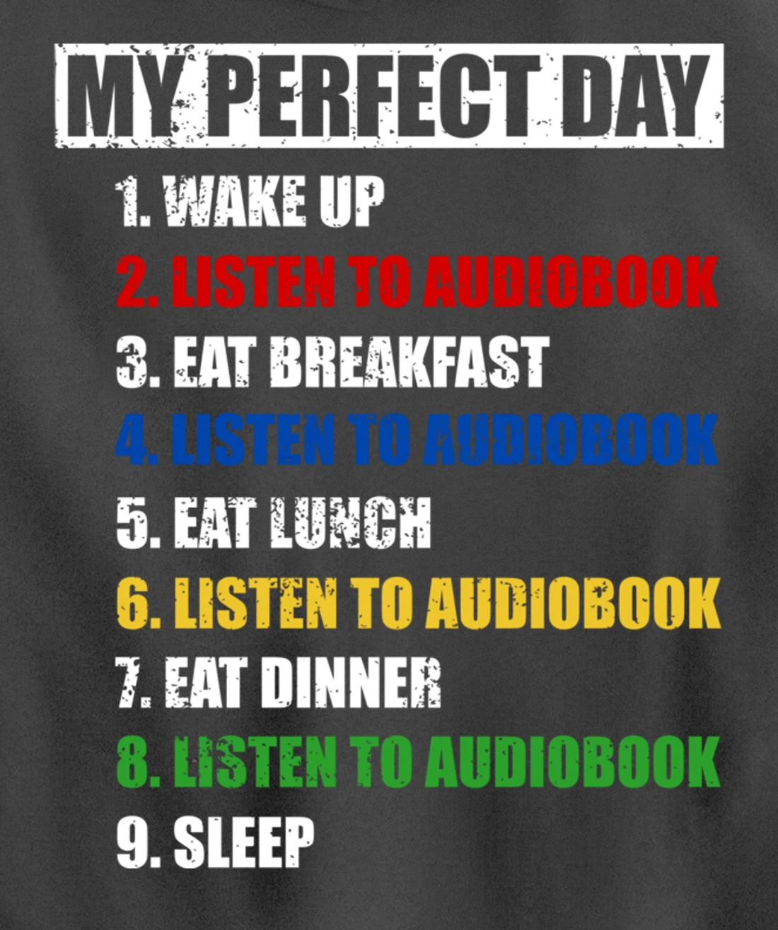 Fun My Perfect Day Listen To Audiobook Men Love To Read Pullover Hoodie