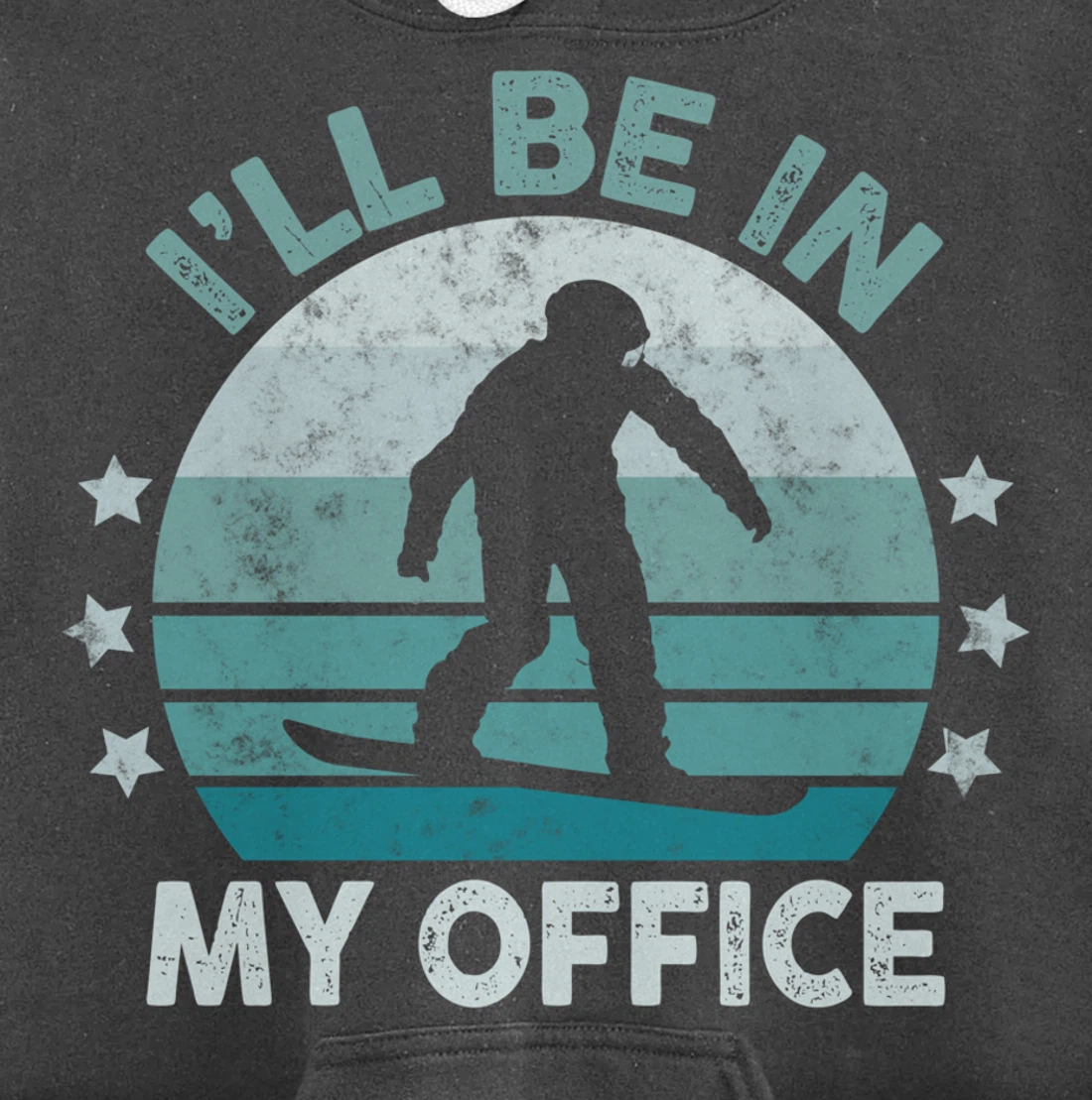 Snowboarding I’ll Be In My Office Winter Ice Sports Retro Pullover Hoodie