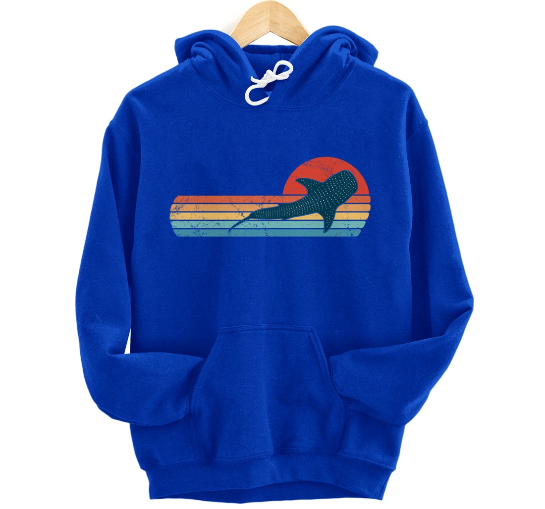 Whale Shark Vintage Sunset Pullover Hoodie