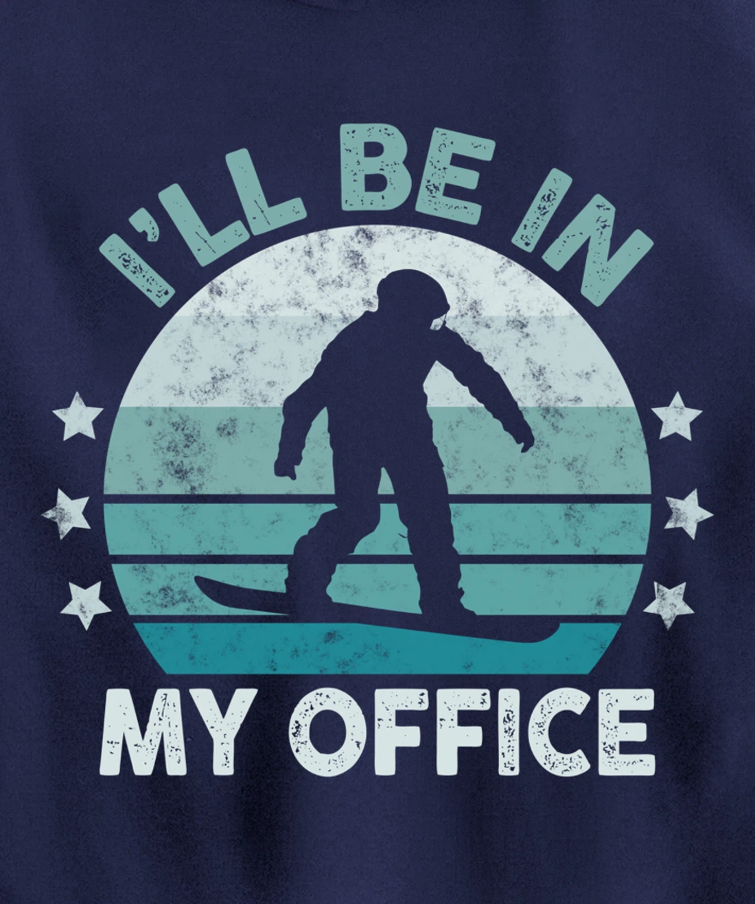 Snowboarding I’ll Be In My Office Winter Ice Sports Retro Pullover Hoodie