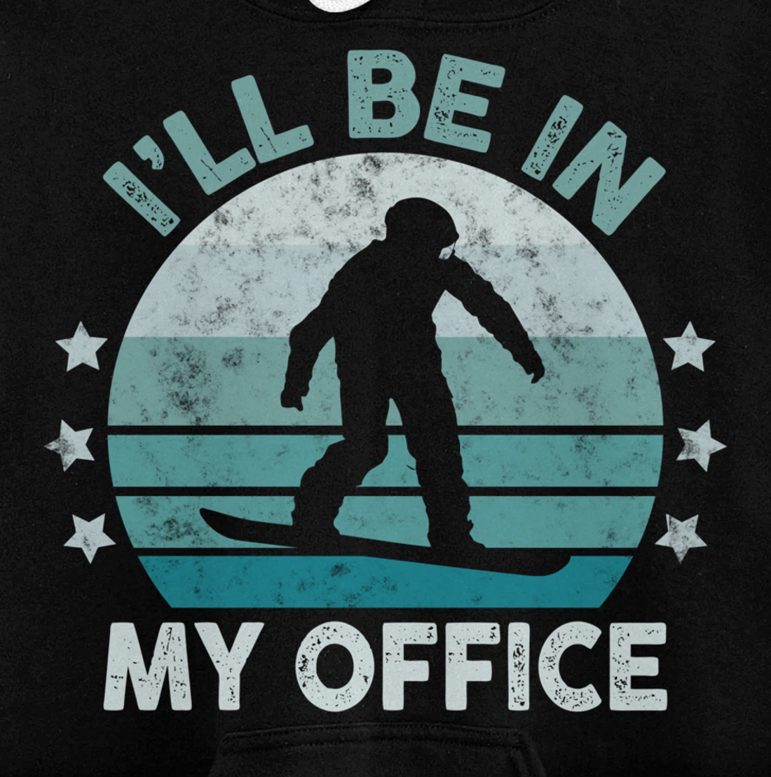 Snowboarding I’ll Be In My Office Winter Ice Sports Retro Pullover Hoodie