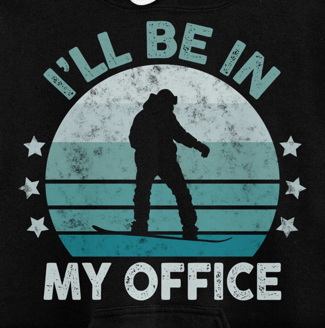 Snowboarding I’ll Be In My Office Winter Ice Sports Retro Pullover Hoodie