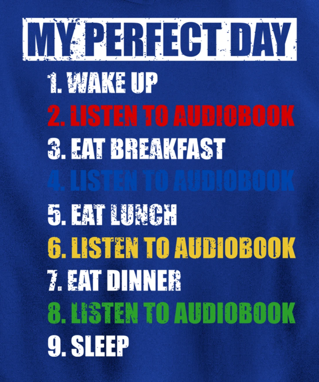 Fun My Perfect Day Listen To Audiobook Men Love To Read Pullover Hoodie