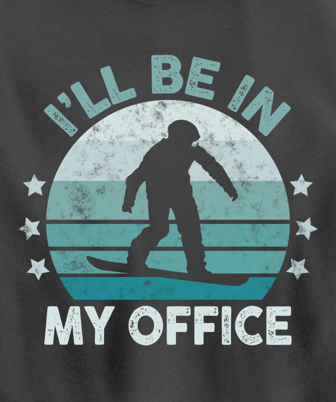 Snowboarding I’ll Be In My Office Winter Ice Sports Retro Pullover Hoodie