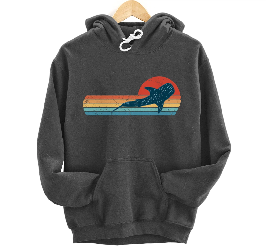Whale Shark Vintage Sunset Pullover Hoodie