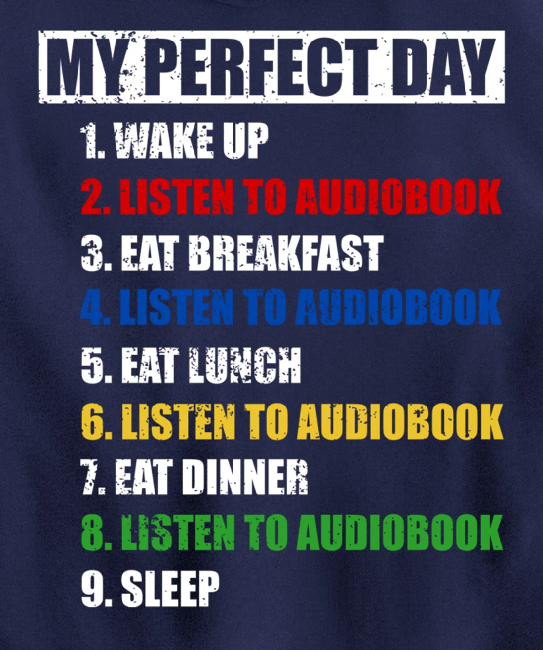 Fun My Perfect Day Listen To Audiobook Men Love To Read Pullover Hoodie