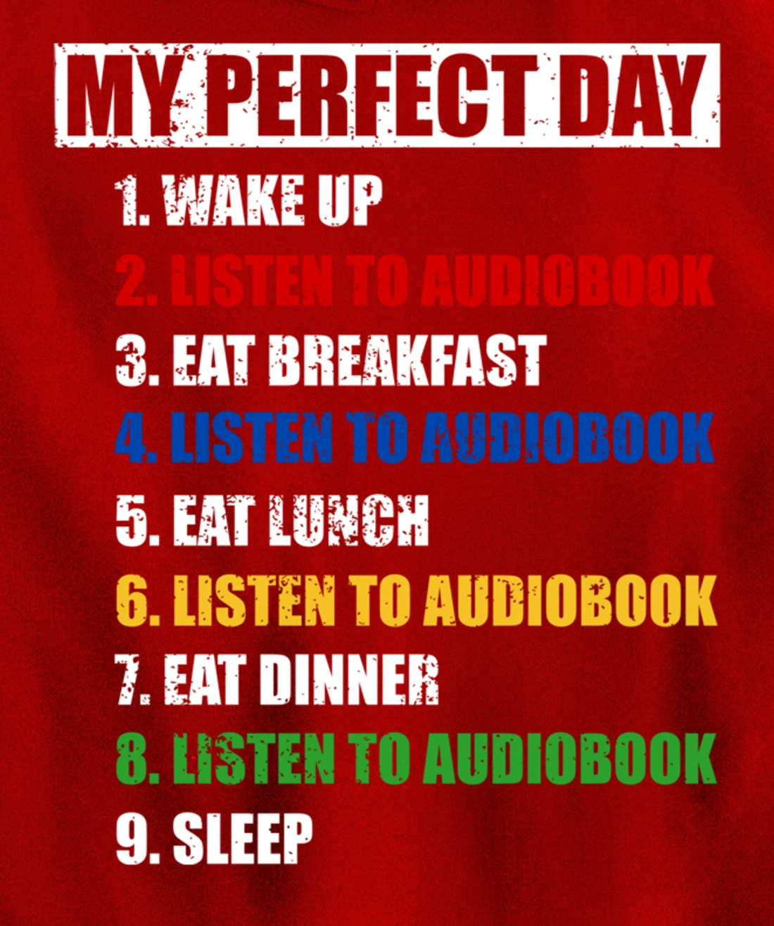 Fun My Perfect Day Listen To Audiobook Men Love To Read Pullover Hoodie