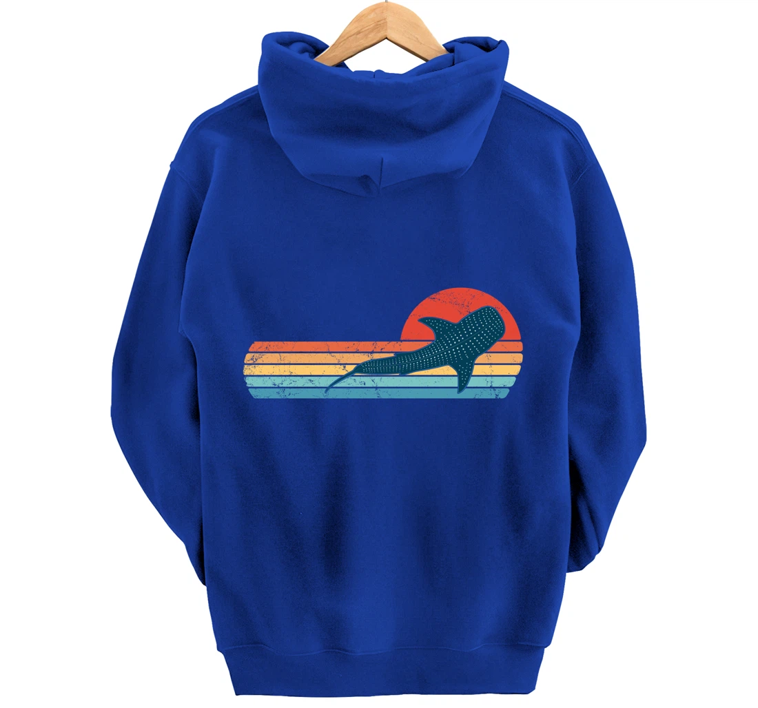 Whale Shark Vintage Sunset Pullover Hoodie