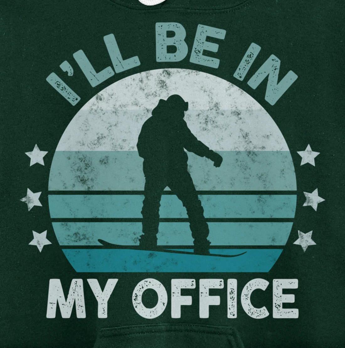 Snowboarding I’ll Be In My Office Winter Ice Sports Retro Pullover Hoodie