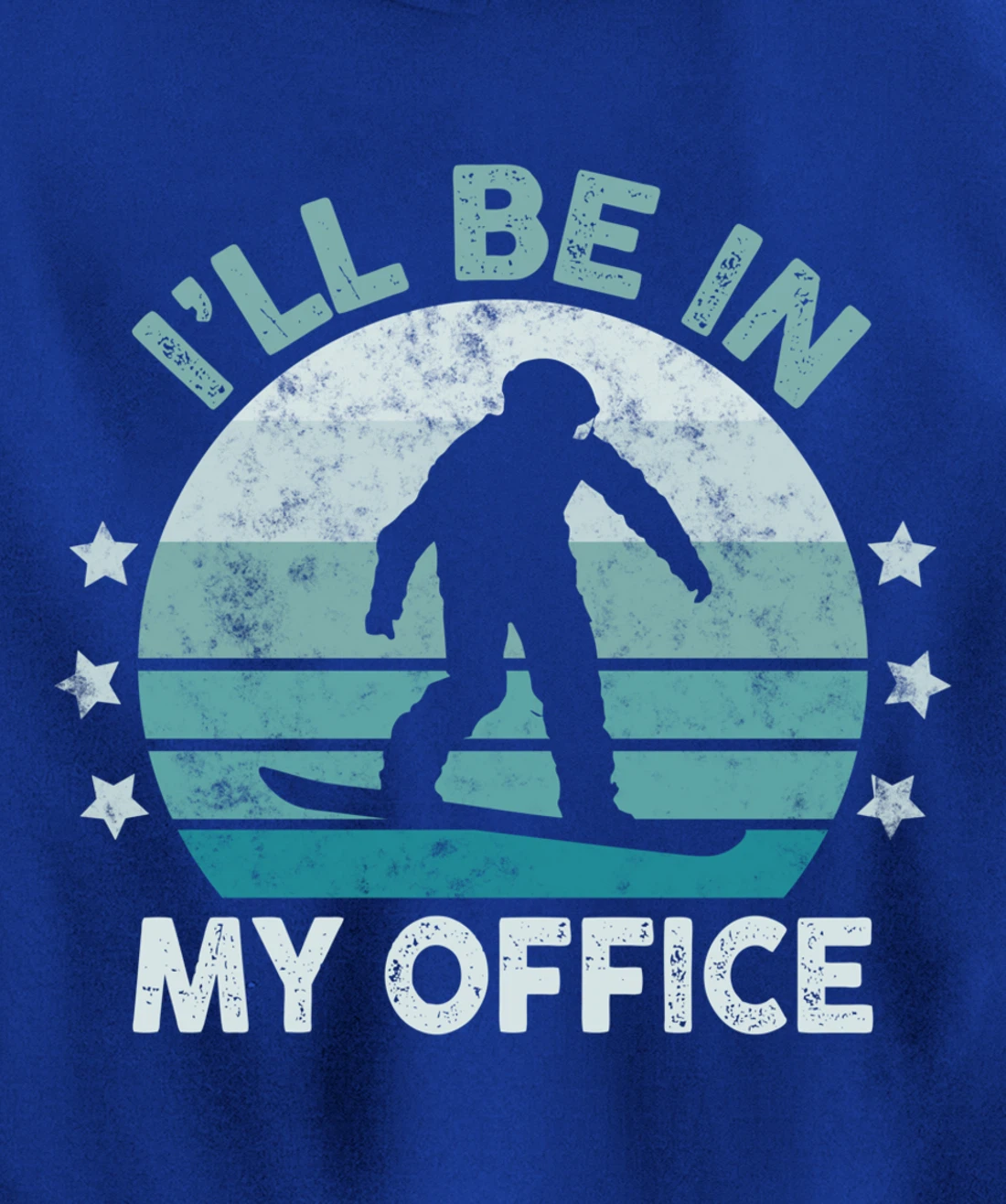 Snowboarding I’ll Be In My Office Winter Ice Sports Retro Pullover Hoodie