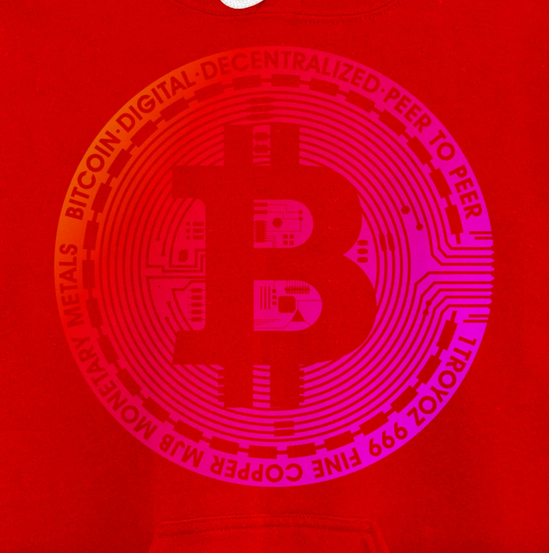 Retro Bitcoin Pullover Hoodie