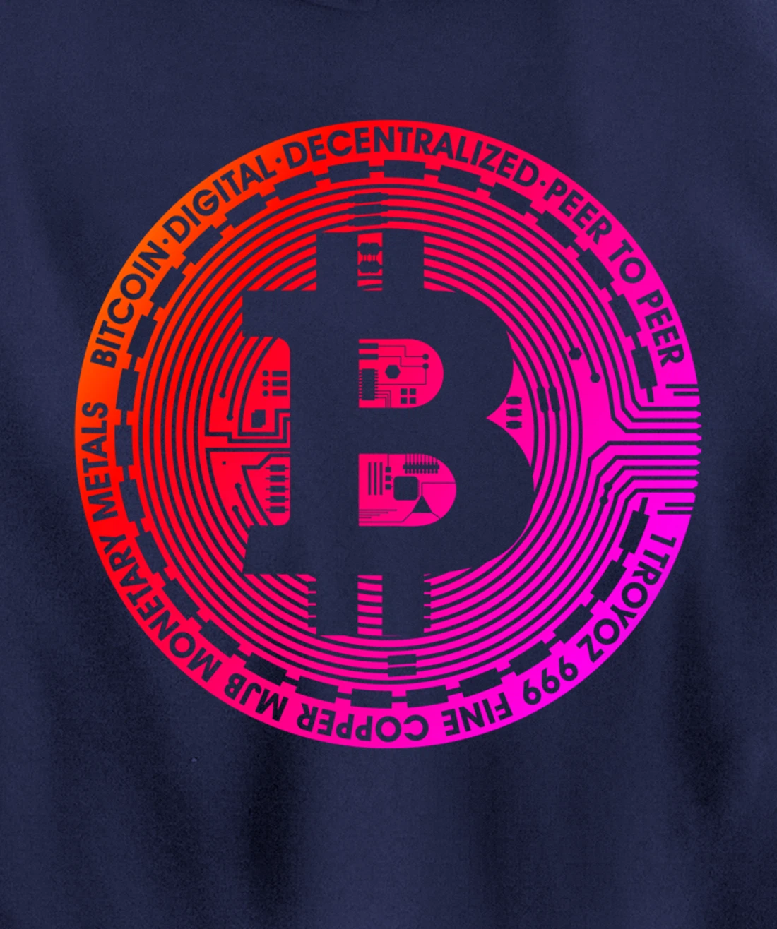 Retro Bitcoin Pullover Hoodie