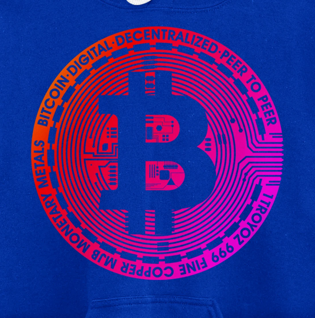 Retro Bitcoin Pullover Hoodie