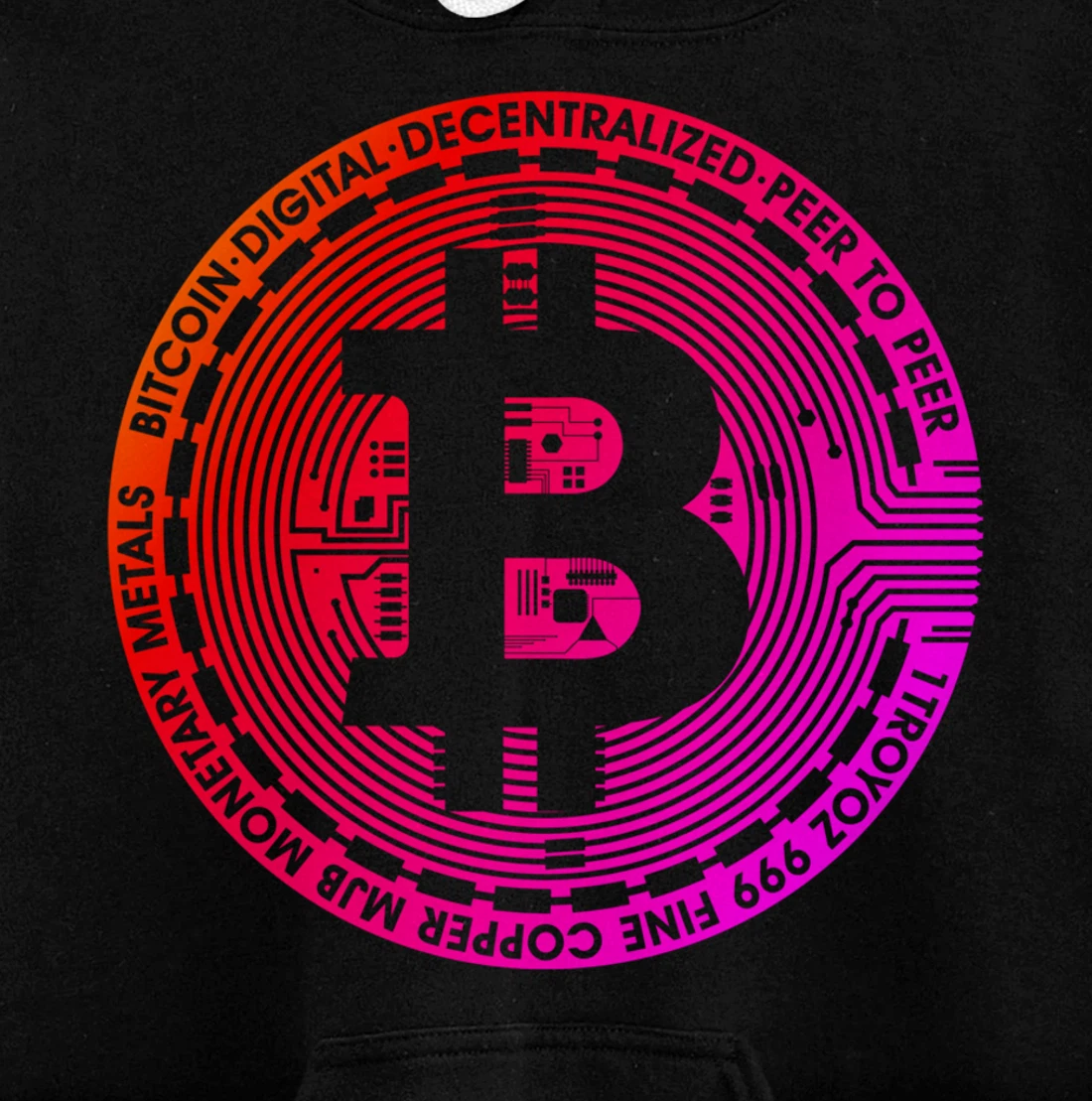 Retro Bitcoin Pullover Hoodie