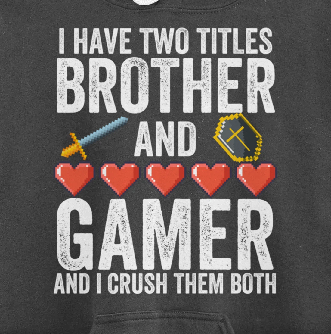 Boys or Mens Funny Gamer Merch - Vintage Video Games Brother Pullover Hoodie