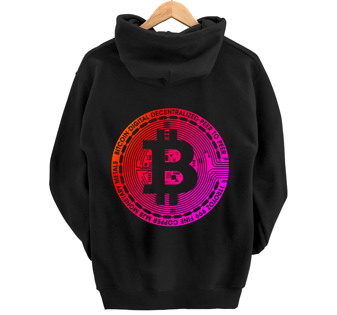 Retro Bitcoin Pullover Hoodie