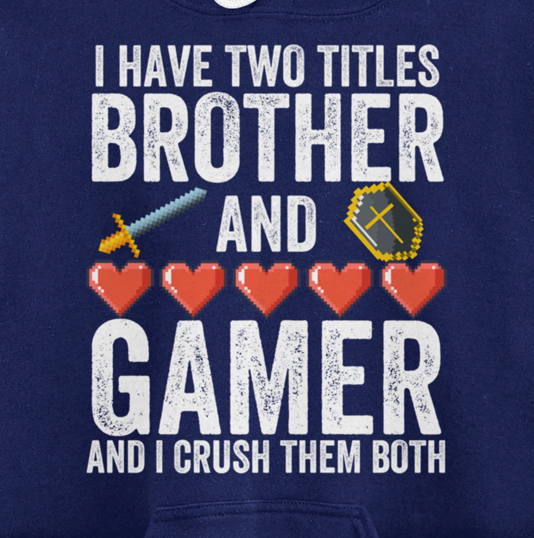 Boys or Mens Funny Gamer Merch - Vintage Video Games Brother Pullover Hoodie