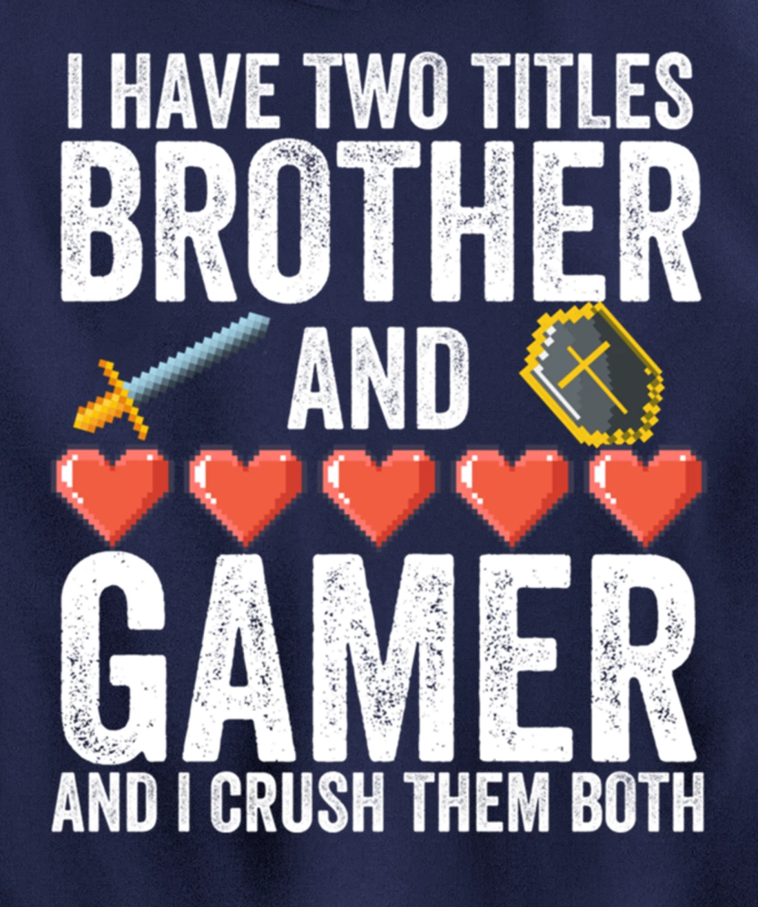 Boys or Mens Funny Gamer Merch - Vintage Video Games Brother Pullover Hoodie