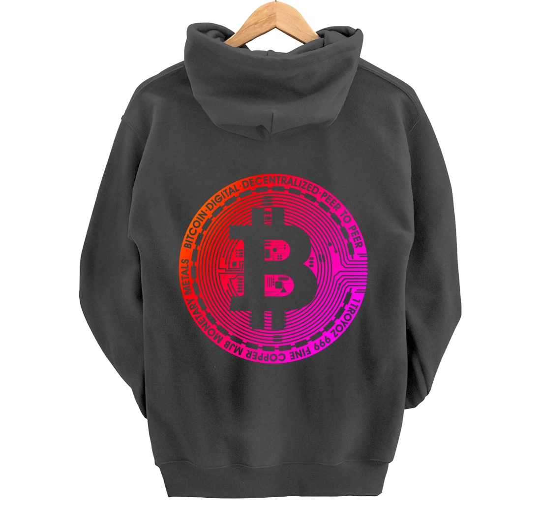 Retro Bitcoin Pullover Hoodie
