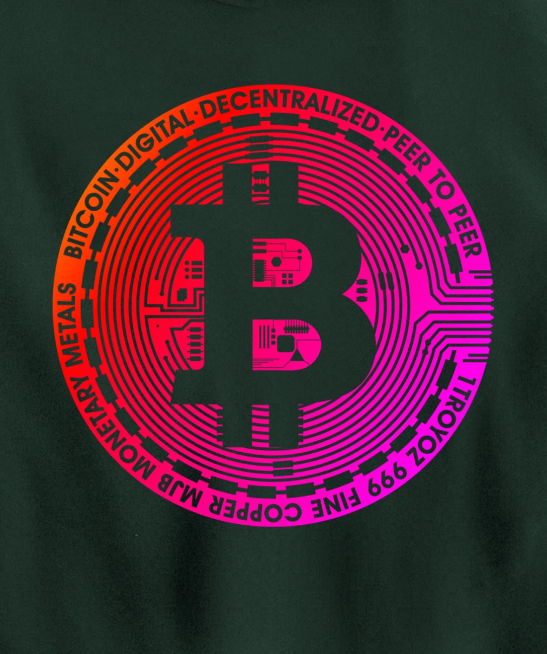 Retro Bitcoin Pullover Hoodie
