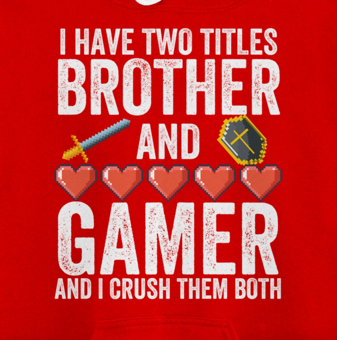 Boys or Mens Funny Gamer Merch - Vintage Video Games Brother Pullover Hoodie