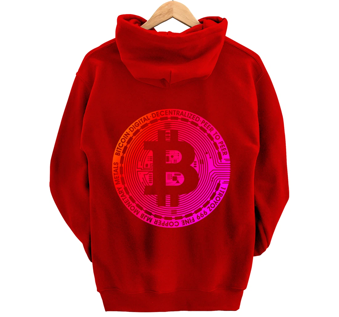 Retro Bitcoin Pullover Hoodie