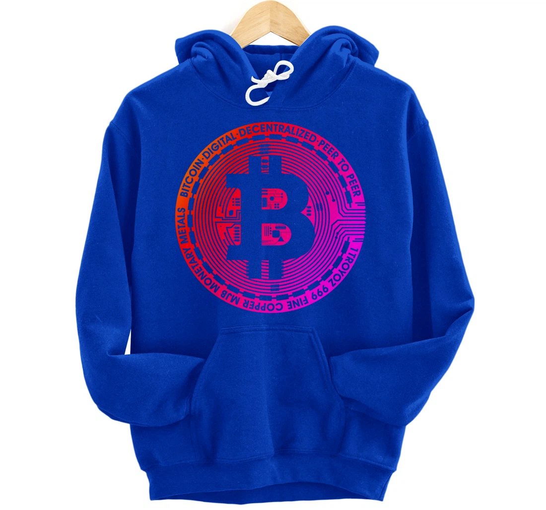 Retro Bitcoin Pullover Hoodie