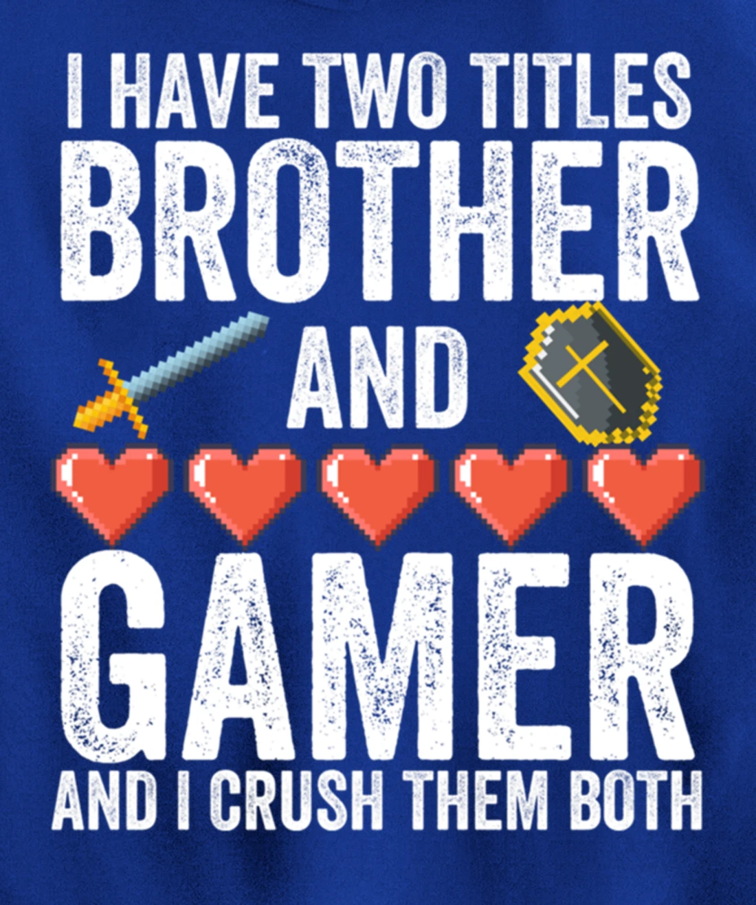 Boys or Mens Funny Gamer Merch - Vintage Video Games Brother Pullover Hoodie