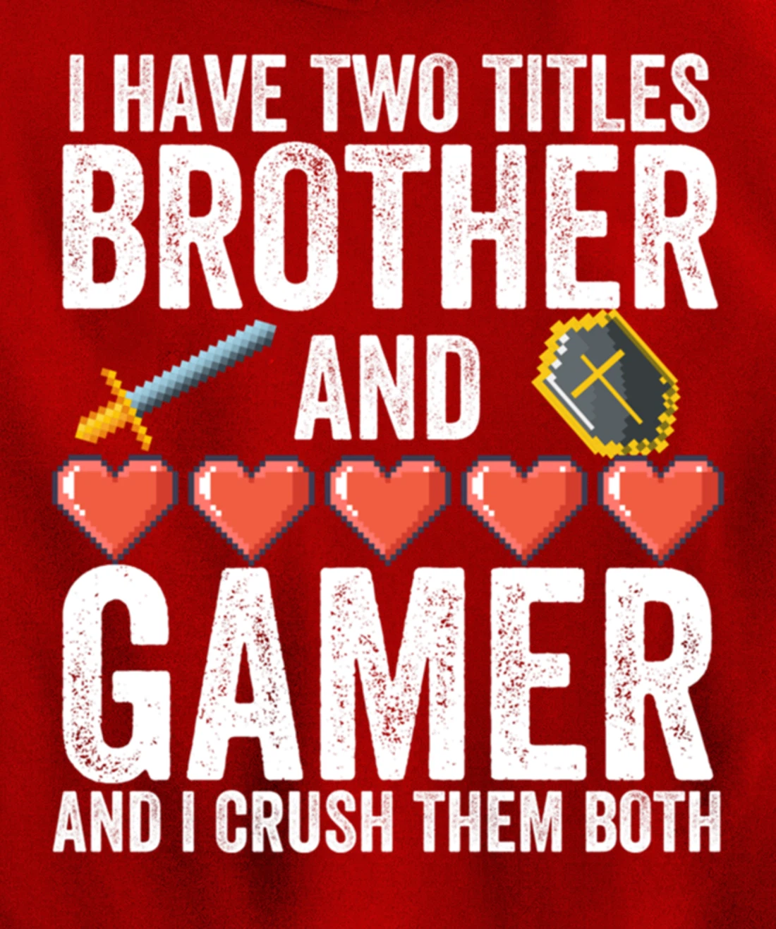 Boys or Mens Funny Gamer Merch - Vintage Video Games Brother Pullover Hoodie
