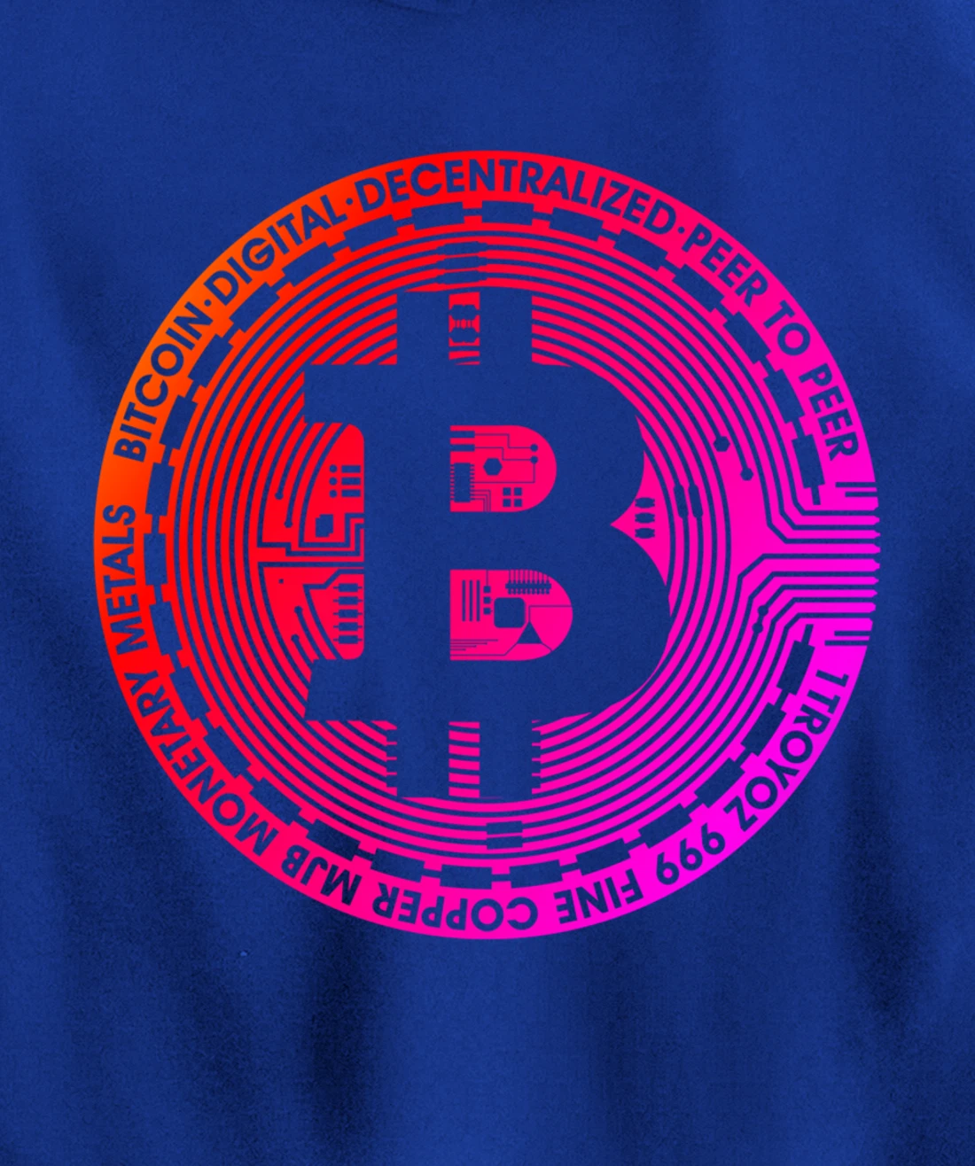 Retro Bitcoin Pullover Hoodie