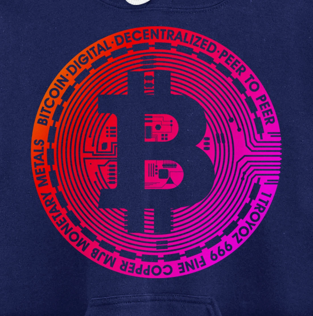 Retro Bitcoin Pullover Hoodie