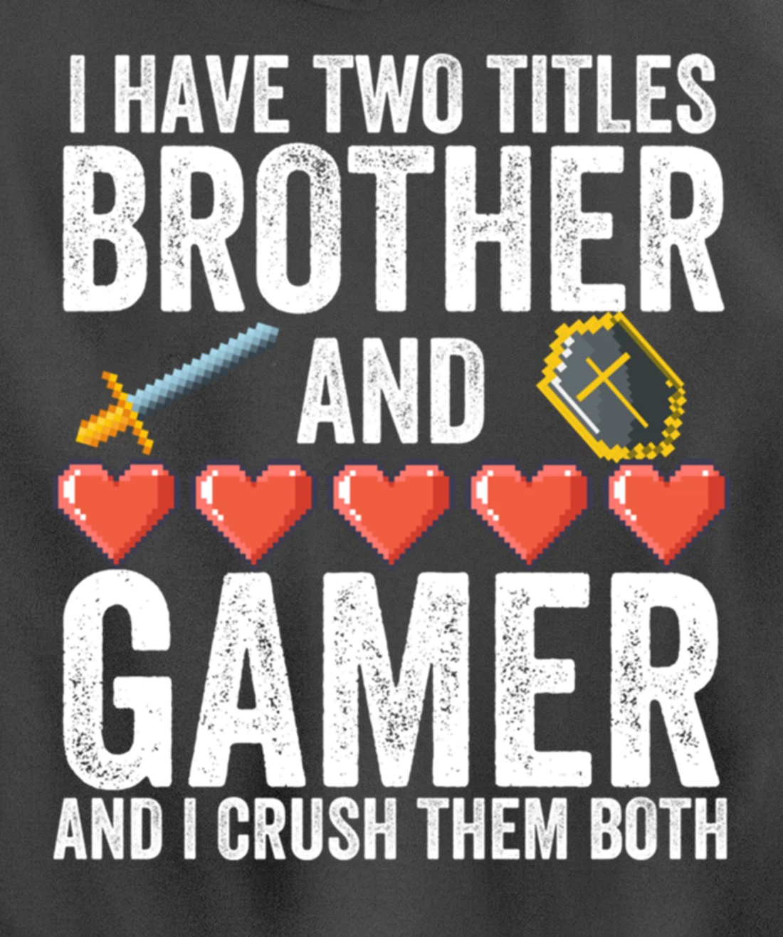 Boys or Mens Funny Gamer Merch - Vintage Video Games Brother Pullover Hoodie