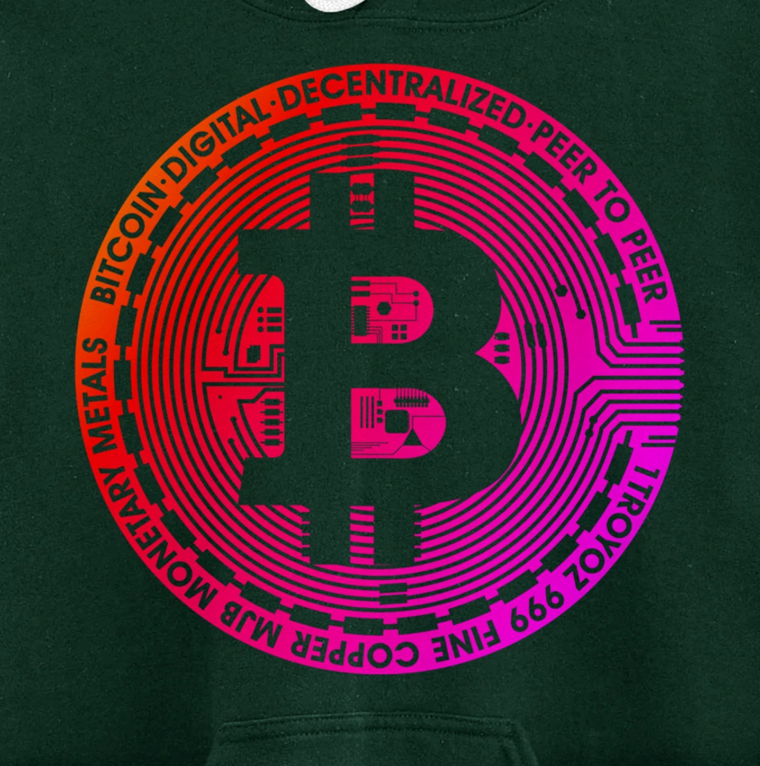 Retro Bitcoin Pullover Hoodie