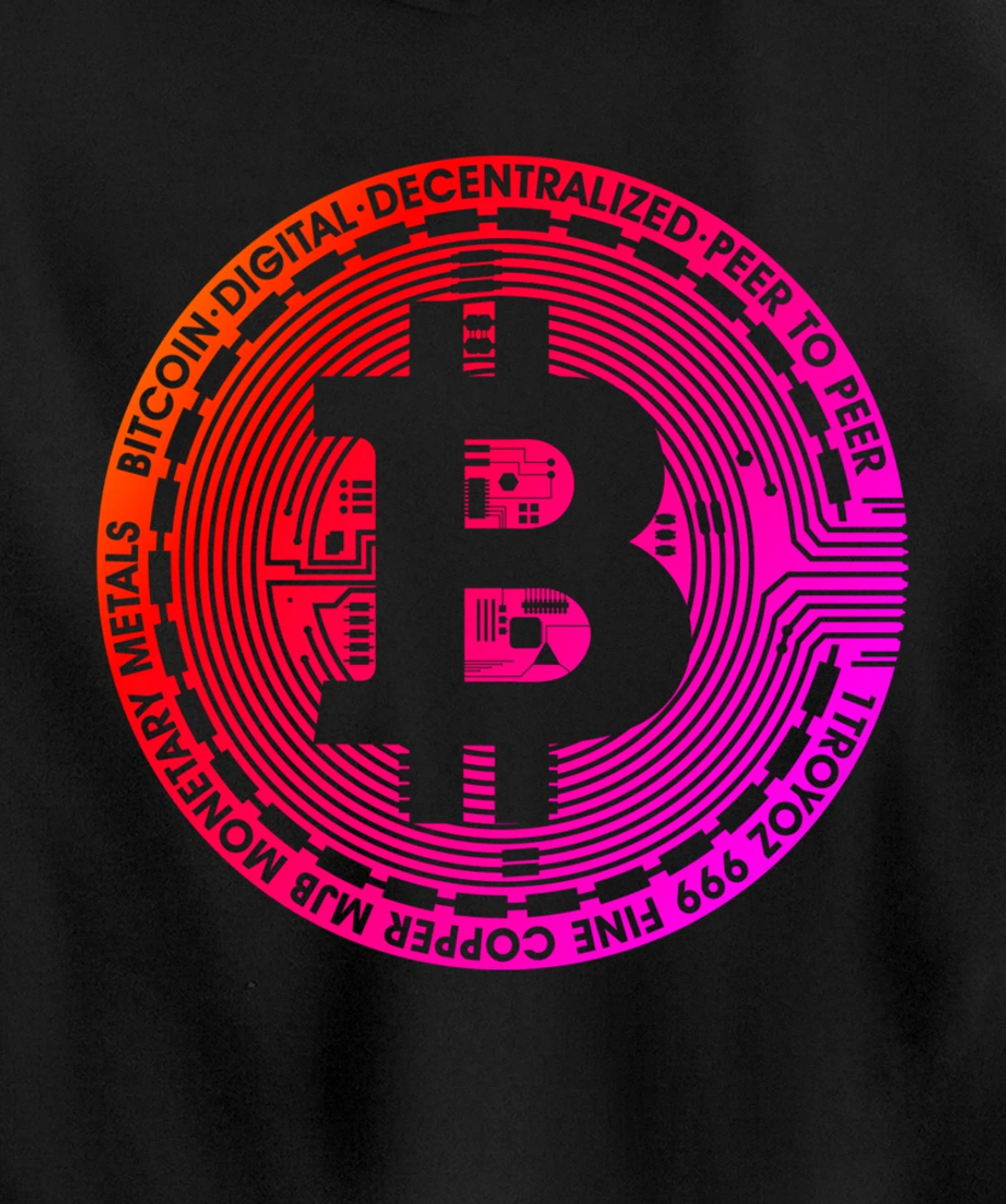 Retro Bitcoin Pullover Hoodie