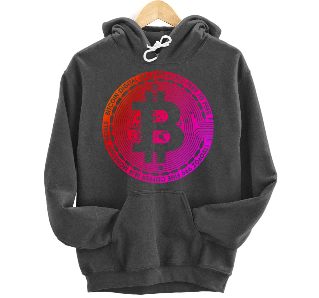 Retro Bitcoin Pullover Hoodie